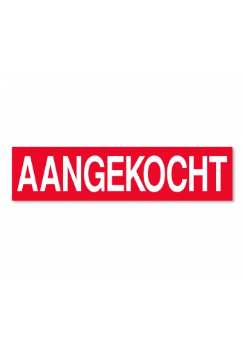 Sticker AANGEKOCHT rood