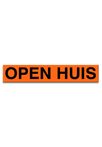 Sticker ultra removable OPEN HUIS (oranje)