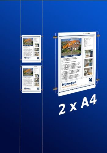 raampresentatie - raamdisplay 2 x a4