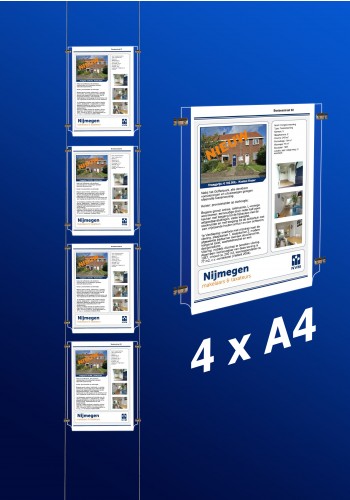 raampresentatie - raamdisplay 4 x a4