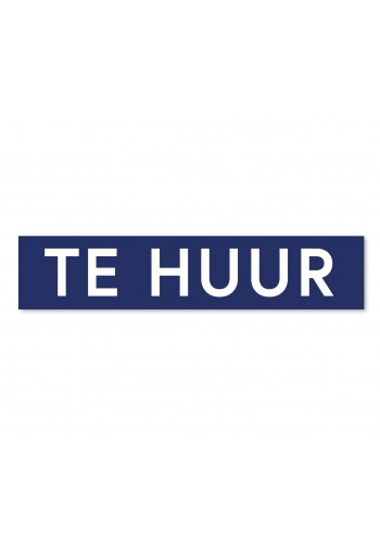 Sticker TE HUUR blauw