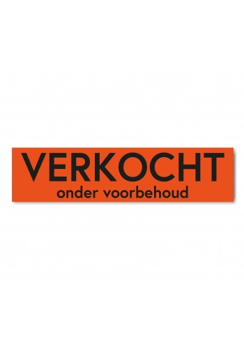 Sticker VERKOCHT onder voorbehoud oranje