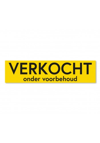 Sticker VERKOCHT onder voorbehoud geel