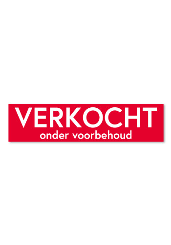 Sticker VERKOCHT ONDER VOORBEHOUD rood