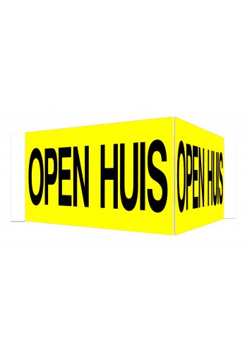 Open Huis V-bord met tape (geel)