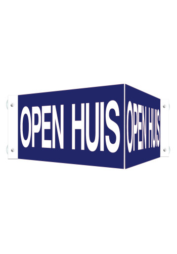 Open Huis V-bord met zuignappen (blauw)