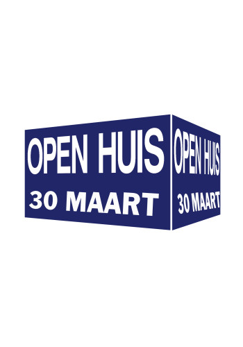 Open Huis V-bord met dtaum (blauw)