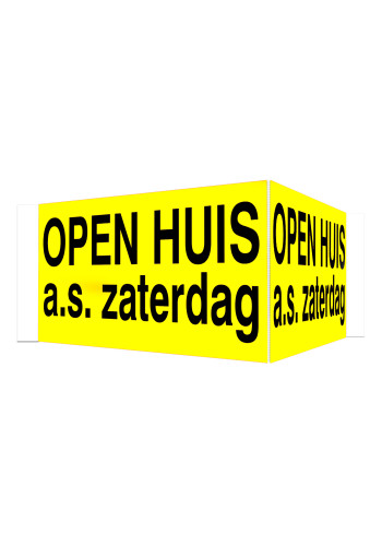 OPEN HUIS V-bord a.s. zaterdag met tape (geel)