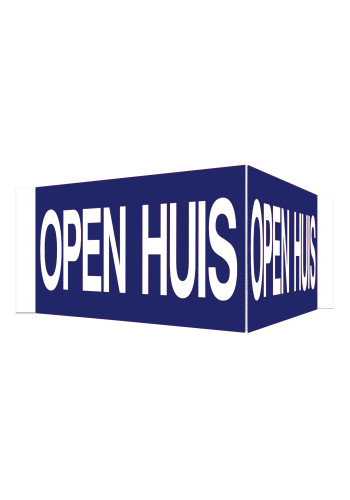 Open Huis V-bord met tape (blauw)