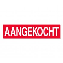 Sticker AANGEKOCHT rood