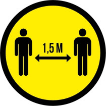 Sticker Corona 1,5 meter