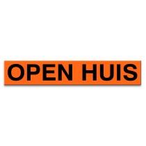 Sticker ultra removable OPEN HUIS (oranje)