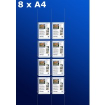 raampresentatie - raamdisplay 4 x dubbel a4