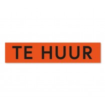 Sticker TE HUUR oranje