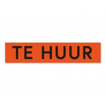 Sticker TE HUUR oranje