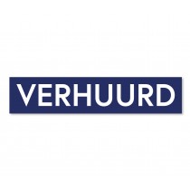 Sticker VERHUURD blauw