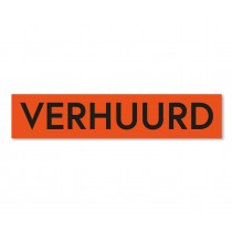 Sticker VERHUURD oranje