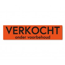 Sticker VERKOCHT onder voorbehoud oranje