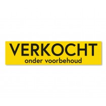 Sticker VERKOCHT onder voorbehoud geel