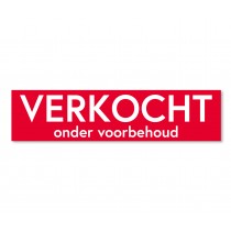 Sticker VERKOCHT ONDER VOORBEHOUD rood