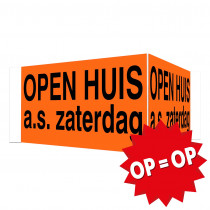 v-bord - openhuis a.s. zaterdag - TAPE - ORANJE - OP=OP