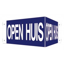 Open Huis V-bord met zuignappen (blauw)