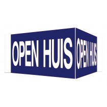 Open Huis V-bord met tape (blauw)