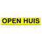 Sticker ultra removable OPEN HUIS (geel)