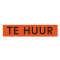 Sticker TE HUUR oranje