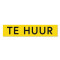 Sticker TE HUUR geel