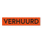 Sticker VERHUURD oranje