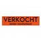 Sticker VERKOCHT onder voorbehoud oranje