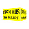 Open Huis V-bord met datum (geel)