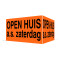 OPEN HUIS V-bord a.s. zaterdag met tape (oranje)