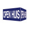 Open Huis V-bord met tape (blauw)